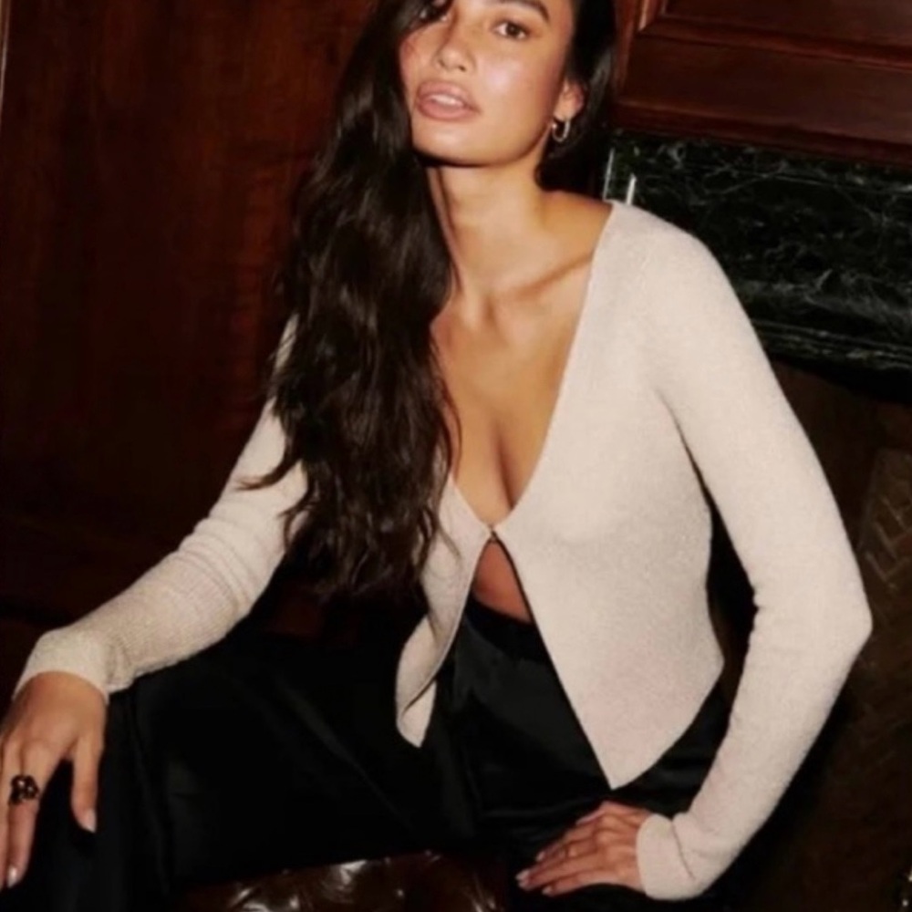 Abercrombie Lurex Sparkle Slim Cardigan